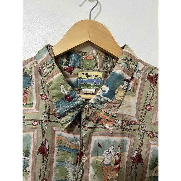 VTG Reyn Spooner Early Century Men's Golfers Button Down Shirt 2XLT Hawaiian - Picture 3 of 9